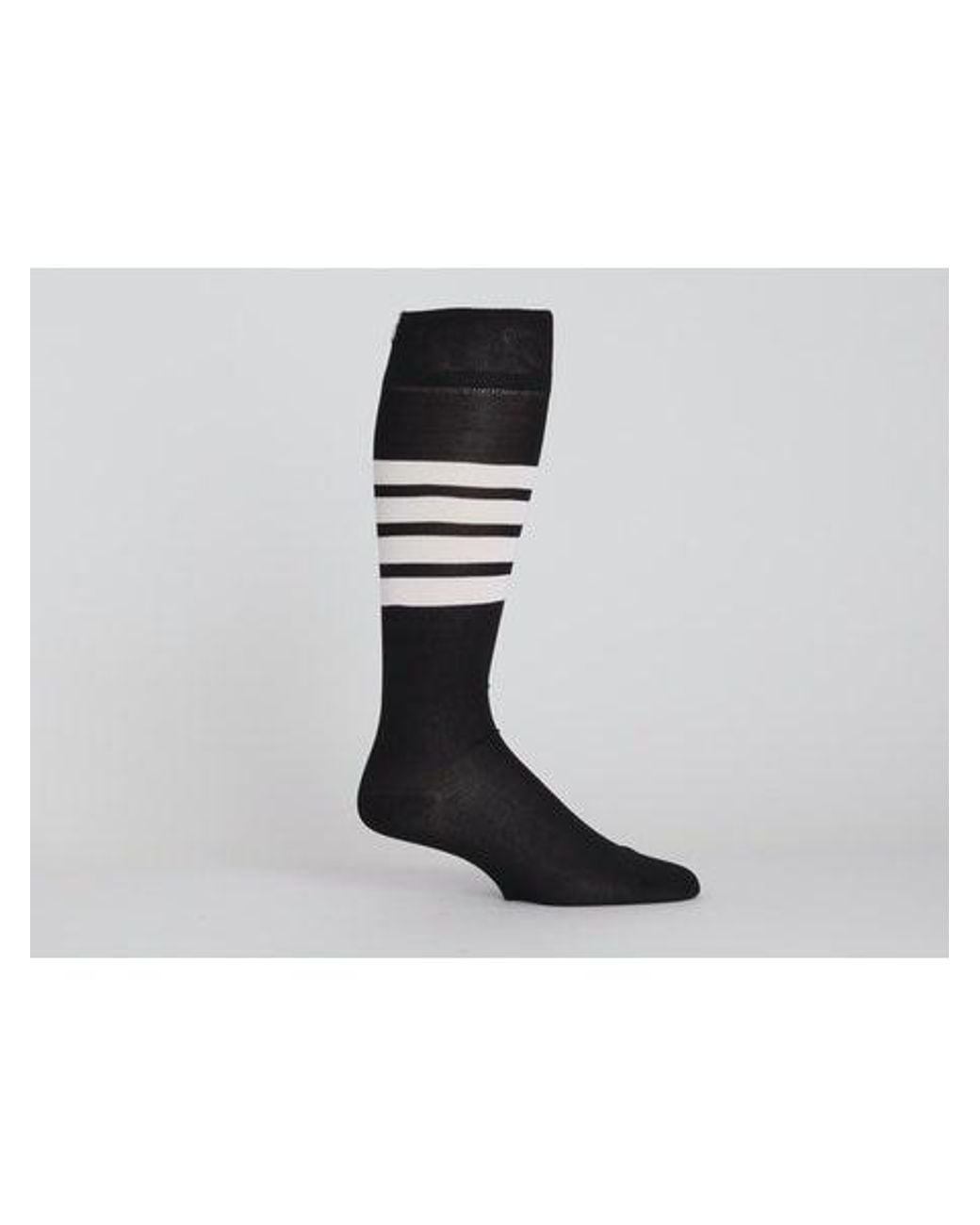 Thom Browne Black 4-Bar Striped Socks for men