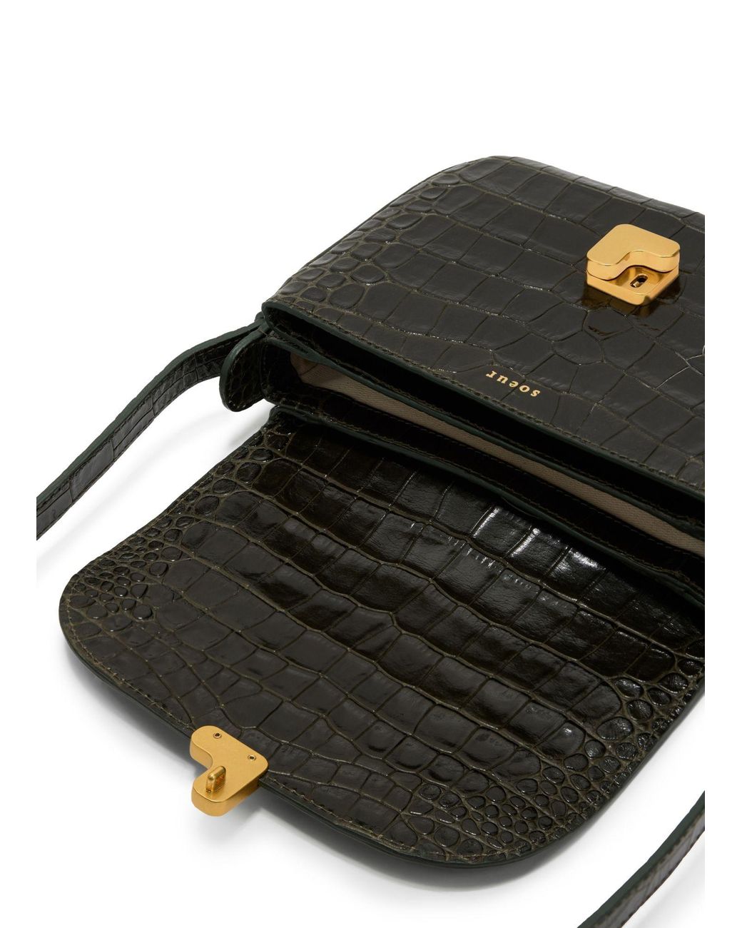 Soeur Black Compact Shoulder Bag