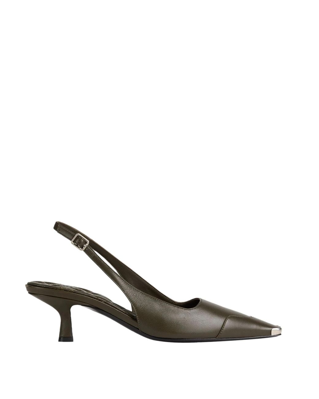 Burberry Metallic Leather Square-Toe Stiletto Heels