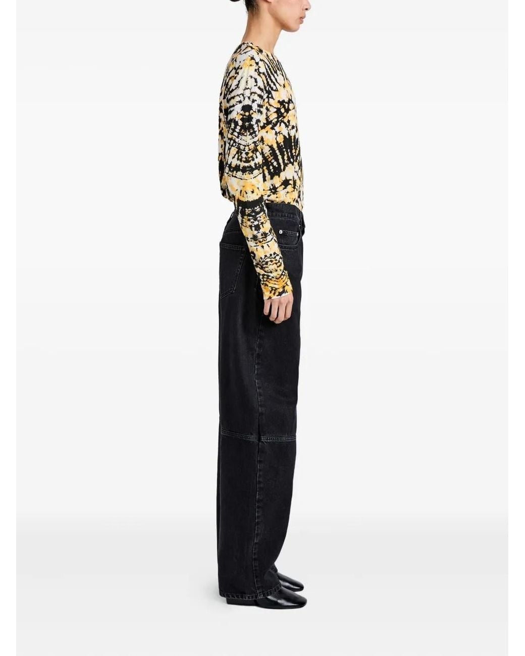 Proenza Schouler Black Mia Long-Sleeve Top