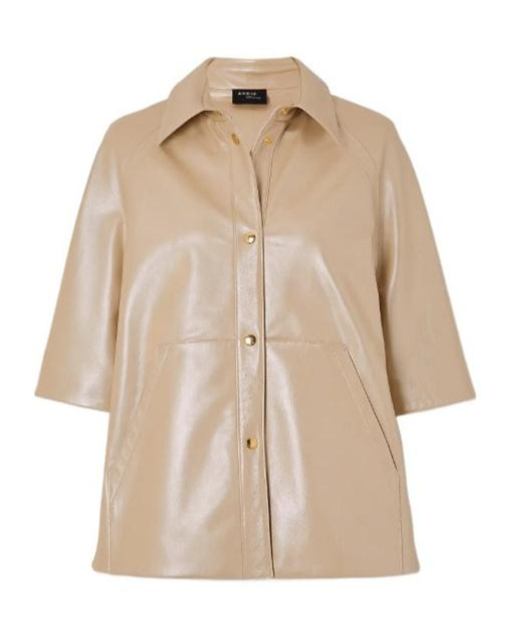 Akris Natural Iridescent Leather Jacket