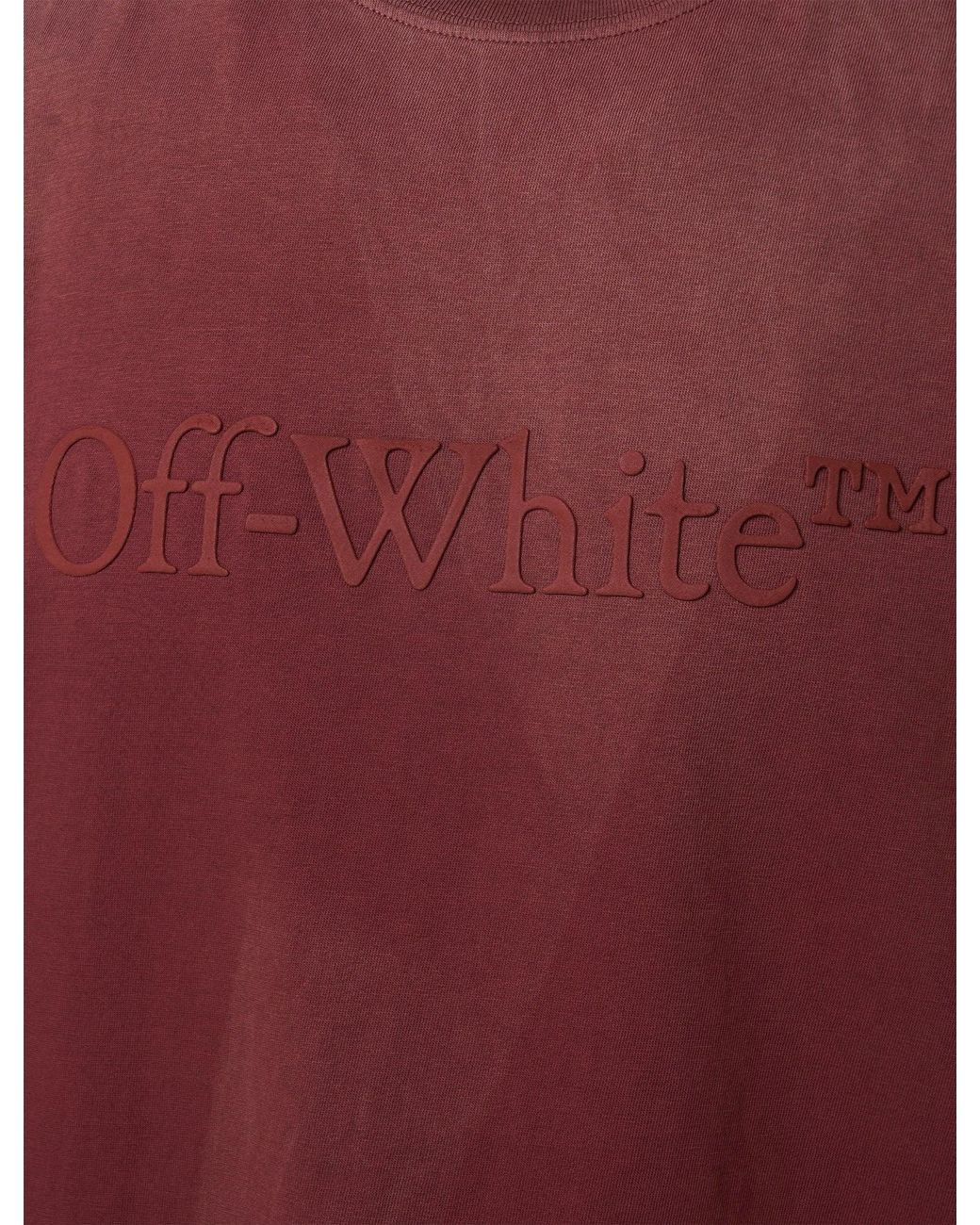 Off-White c/o Virgil Abloh Red Logo-Print T-Shirt for men