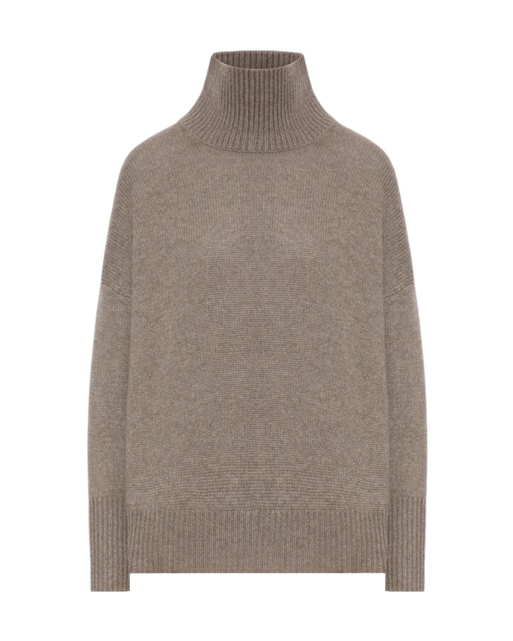 Lisa Yang Gray Heidi High Neck Knitwear
