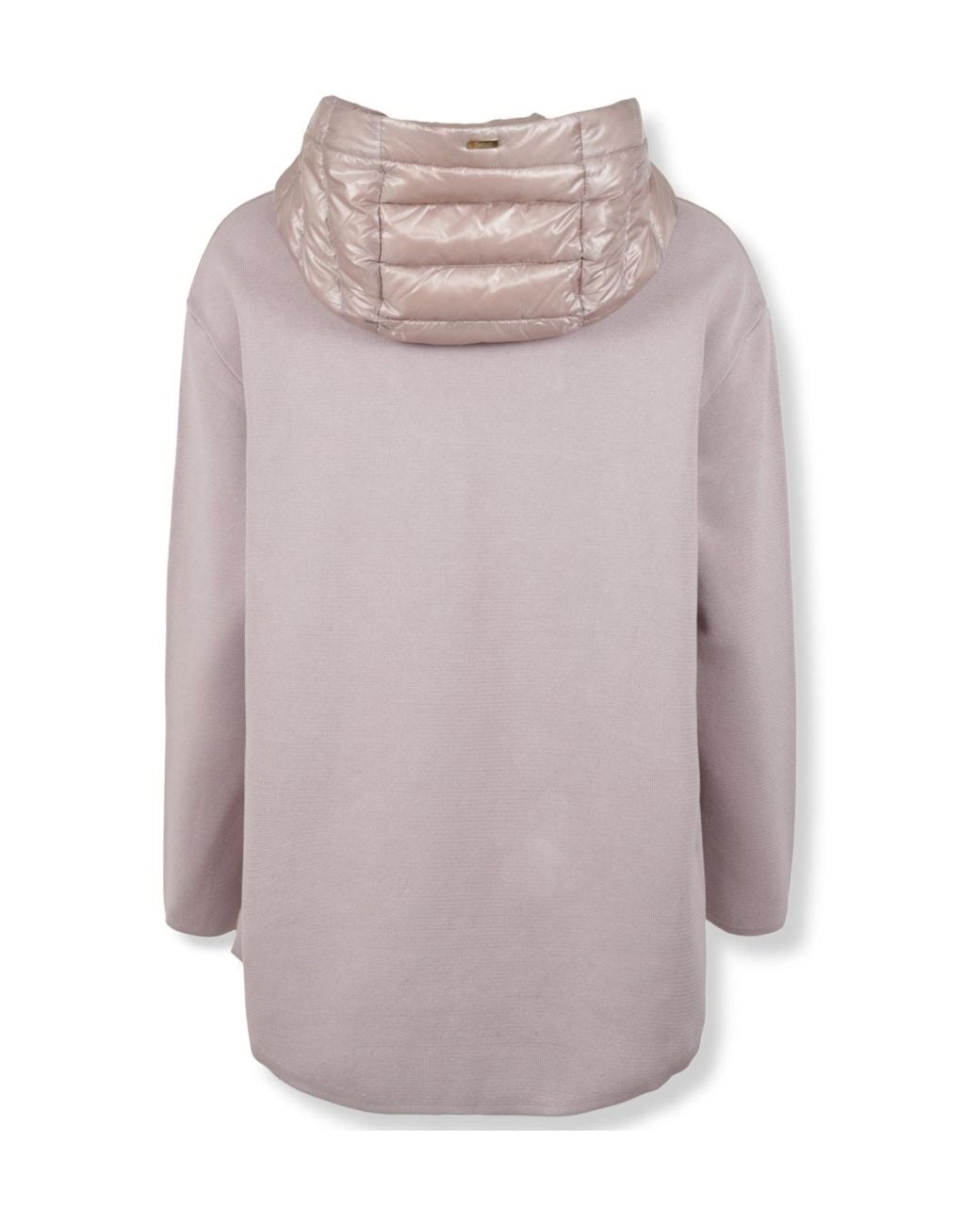 Herno Gray Quilted Panel Hooded Jacket