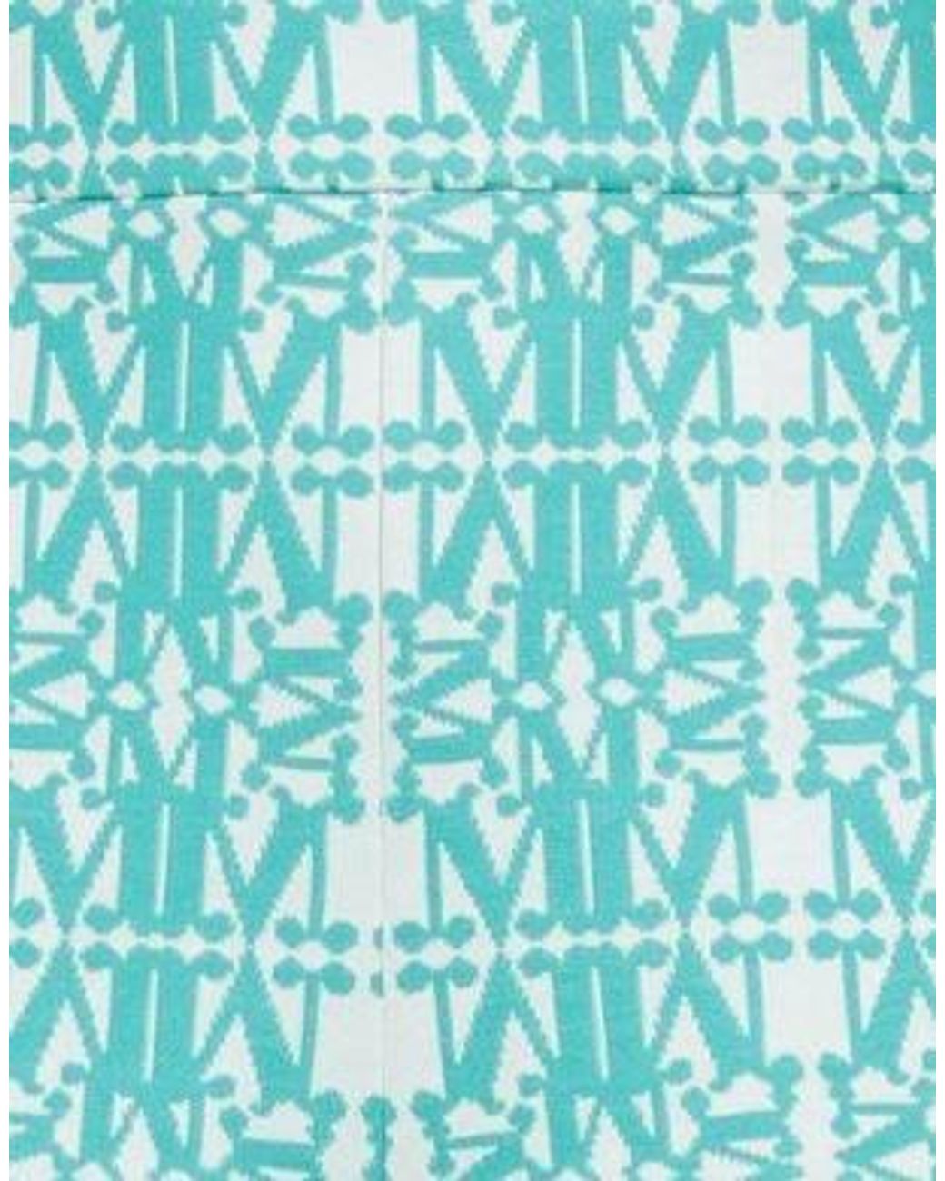 Max Mara Blue Geometric Jacquard Knit Shorts