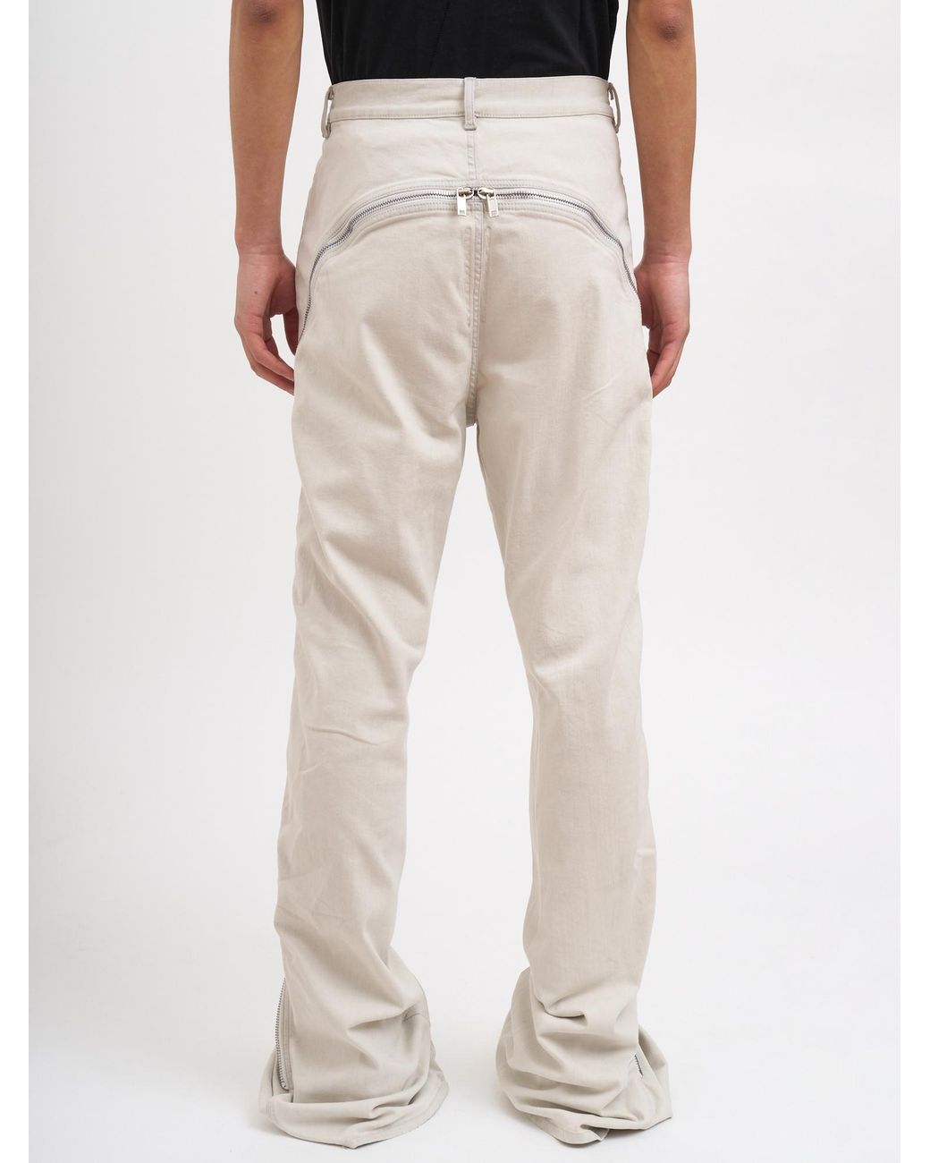Rick Owens Natural Zip Detail Jeans for men