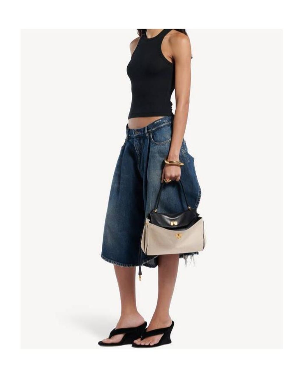 Balenciaga Natural Rodeo Small Top Handle Shoulder Bag