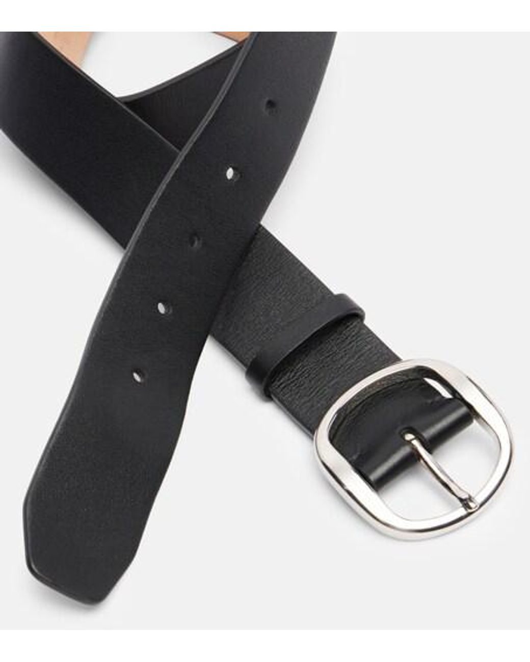 Gabriela Hearst Black Elster Leather Belt
