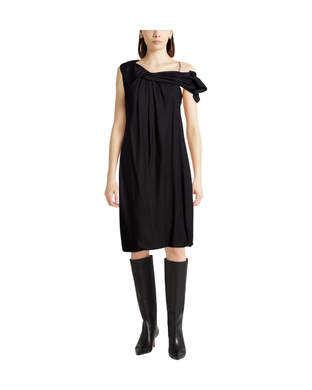 Sportmax Black Solid Color Dress