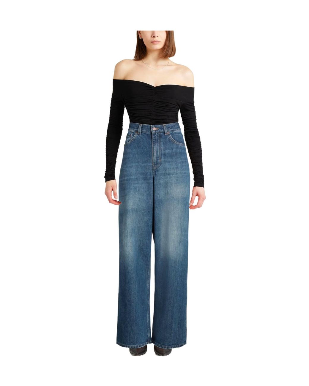 Chloé Blue Minimal High-Waist Loose-Fit Jeans