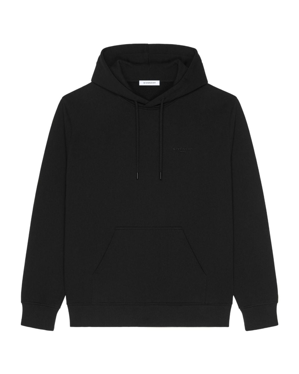 Givenchy Black Couture Seam Regular Fit Drawstring Hoodie for men