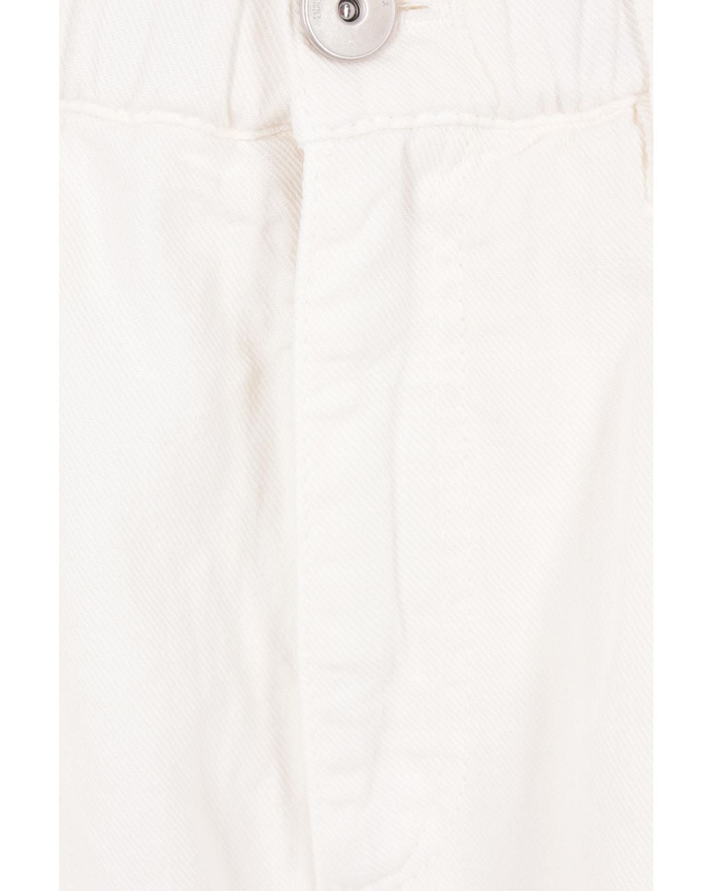 Brunello Cucinelli White Garment-Dyed Contemporary Trousers