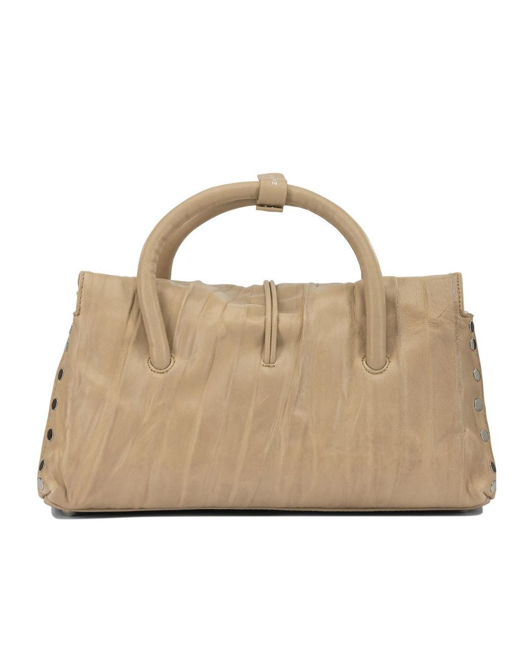 Zanellato Metallic Dotta Plisse Small Top Handle Bag