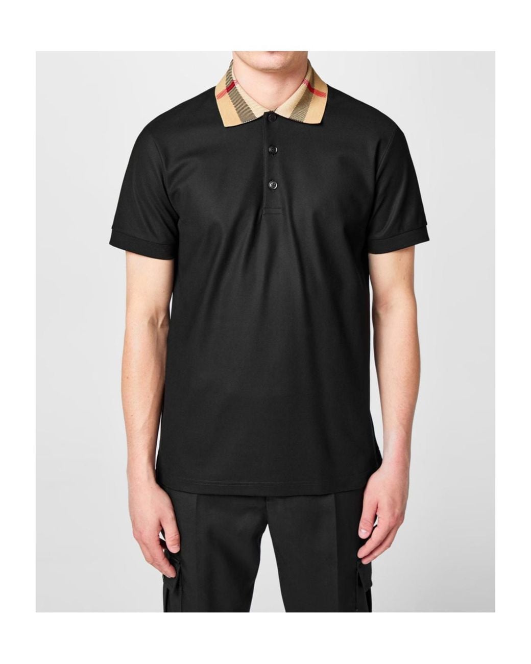 Burberry Black Logo Polo Shirt for men