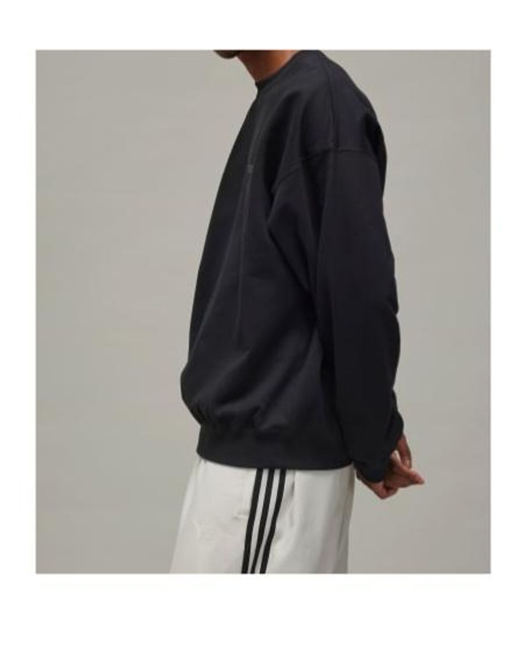 Y-3 Black Logo Printed Crewneck Sweatshirt for men