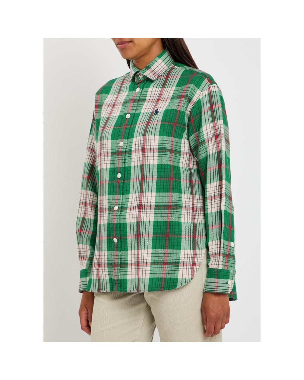 Polo Ralph Lauren Green Cotton Long-Sleeve Shirt
