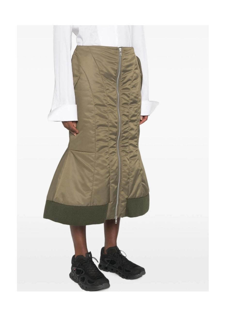 Simone Rocha Green Padded Midi Skirt