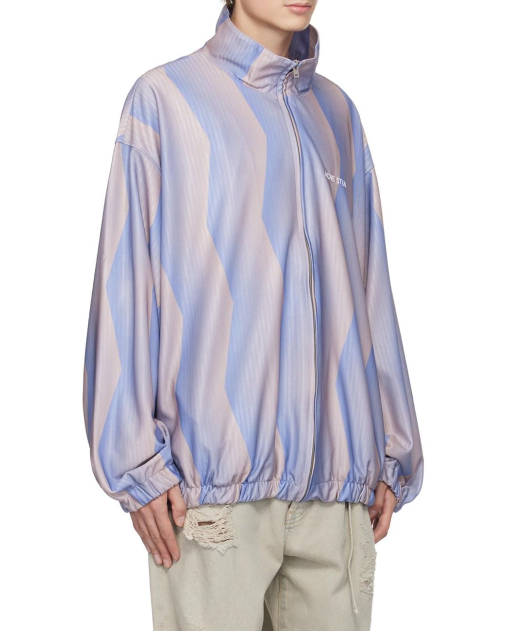 Acne Purple Abstract-Print Track Jacket for men