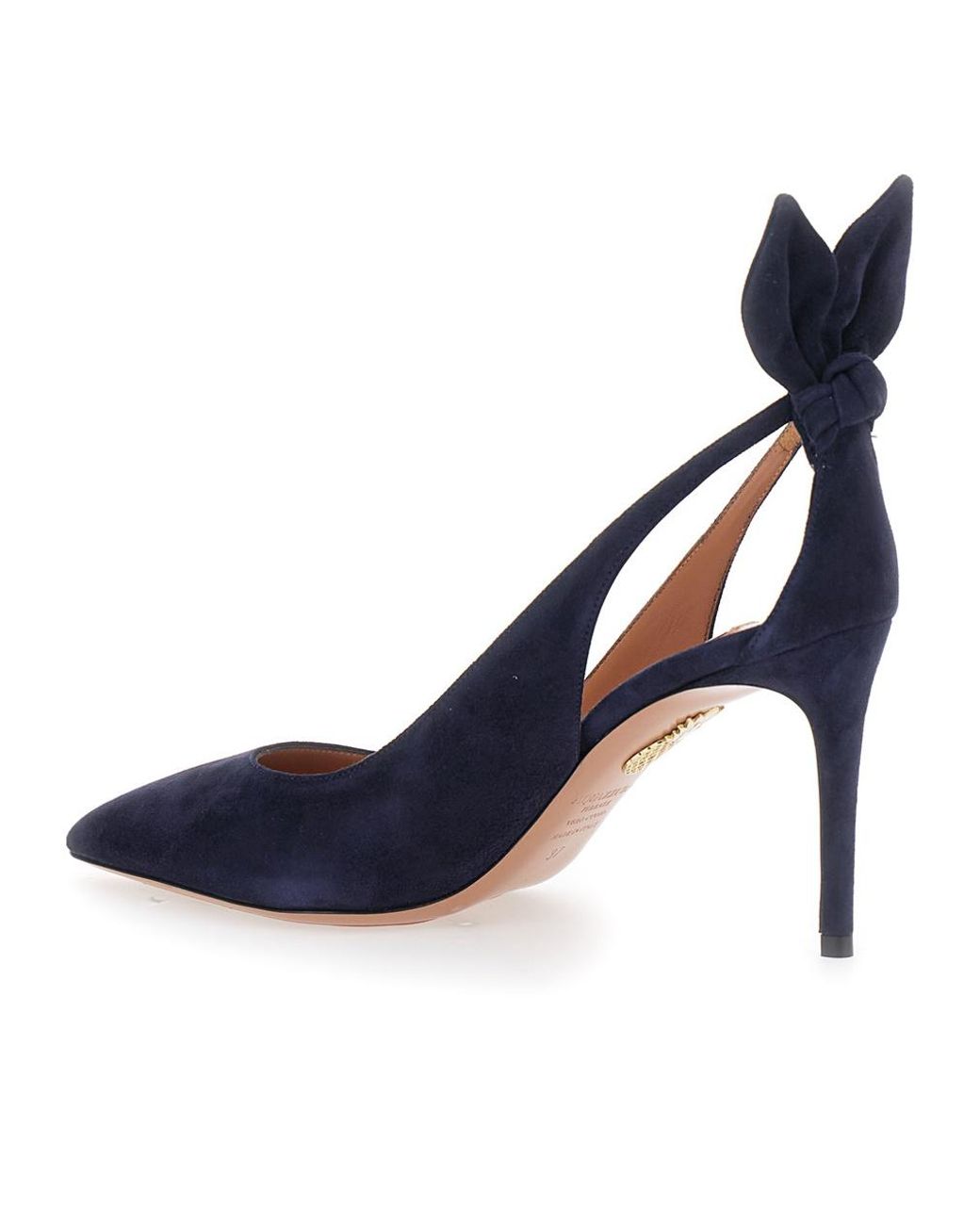 Aquazzura Blue Pumps Slingback Suede