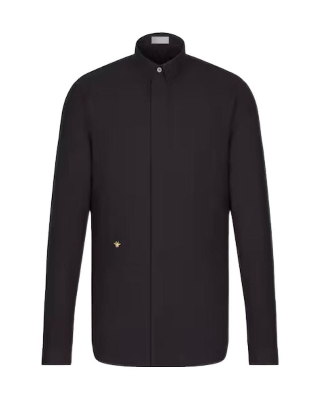 Dior Blue Homme Bee Embroidered Shirt for men