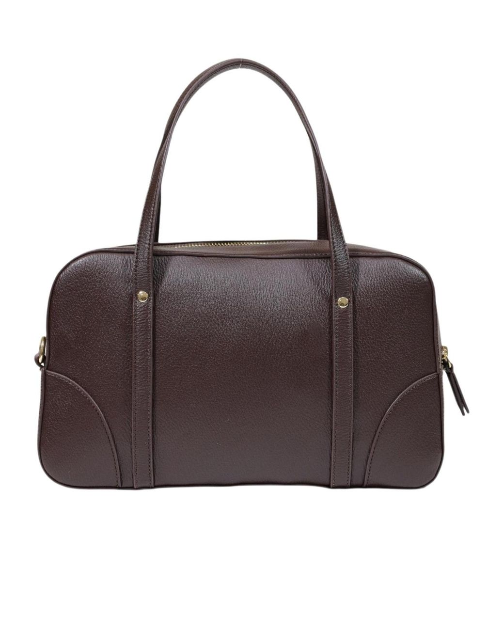 ARMANI EXCHANGE Brown Logo-Plaque Leather Tote Bag