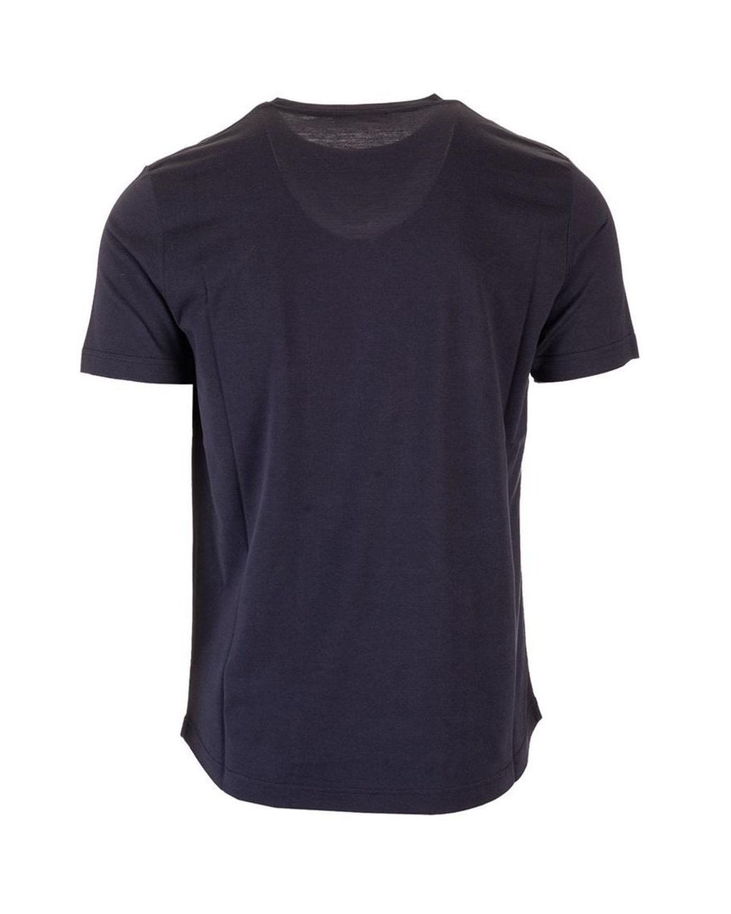Loro Piana Blue Short-Sleeved Jersey T-Shirt for men