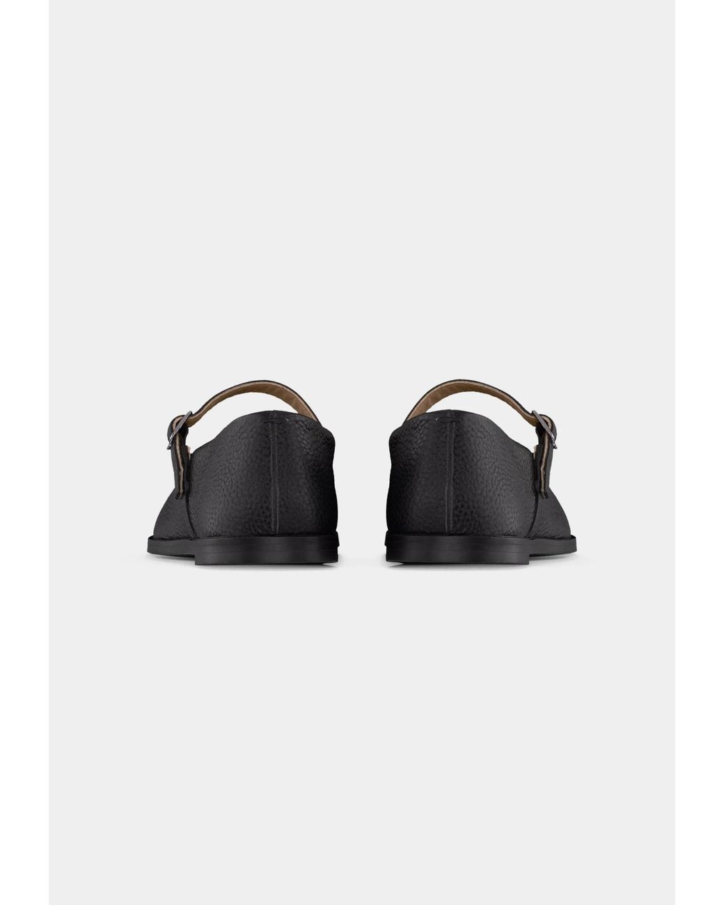 Max Mara Black Square-Toe Flat Shoes