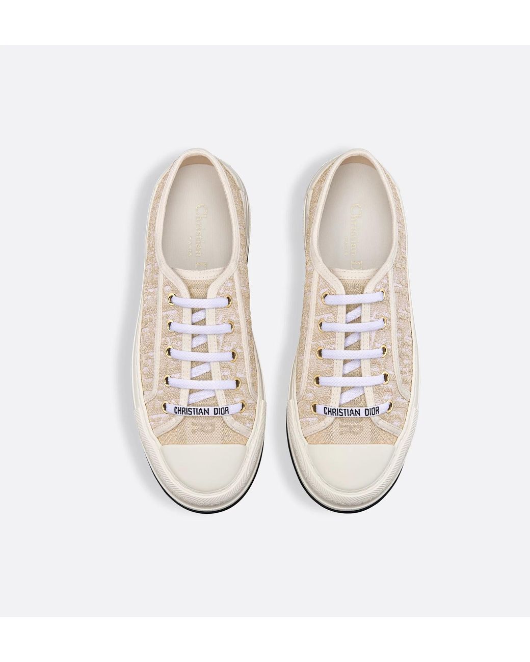 Dior White Christian Walk'N' Platform Sneakers