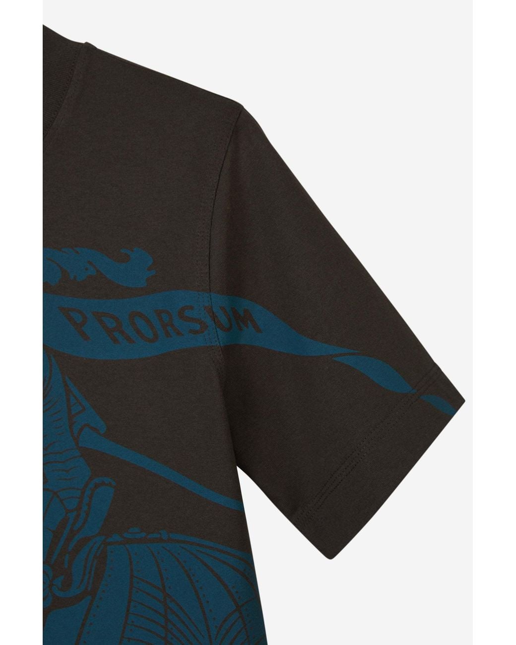 Burberry Black Ekd-Motif Crewneck T-Shirt