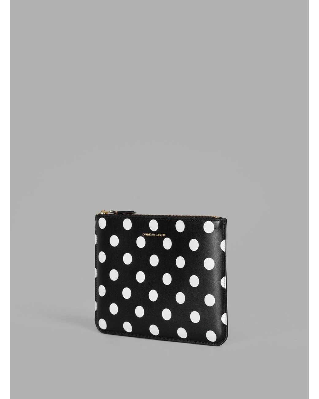 Comme des Garçons Black Comme Des Garçons Wallet Polka Dot Printed Zipped Wallet for men