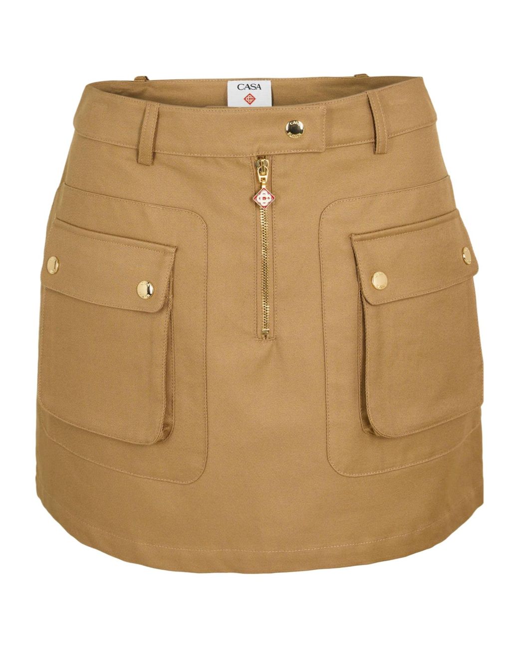 Casablanca Natural Belt-Loop Skirt