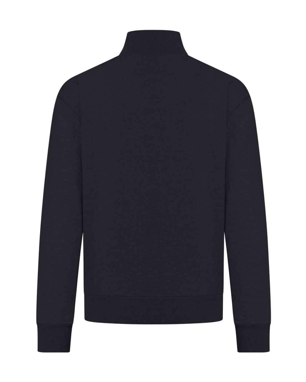 Maison Kitsuné Blue Maison Kitsuné Fox Head Patch Half-Zip Sweatshirt for men