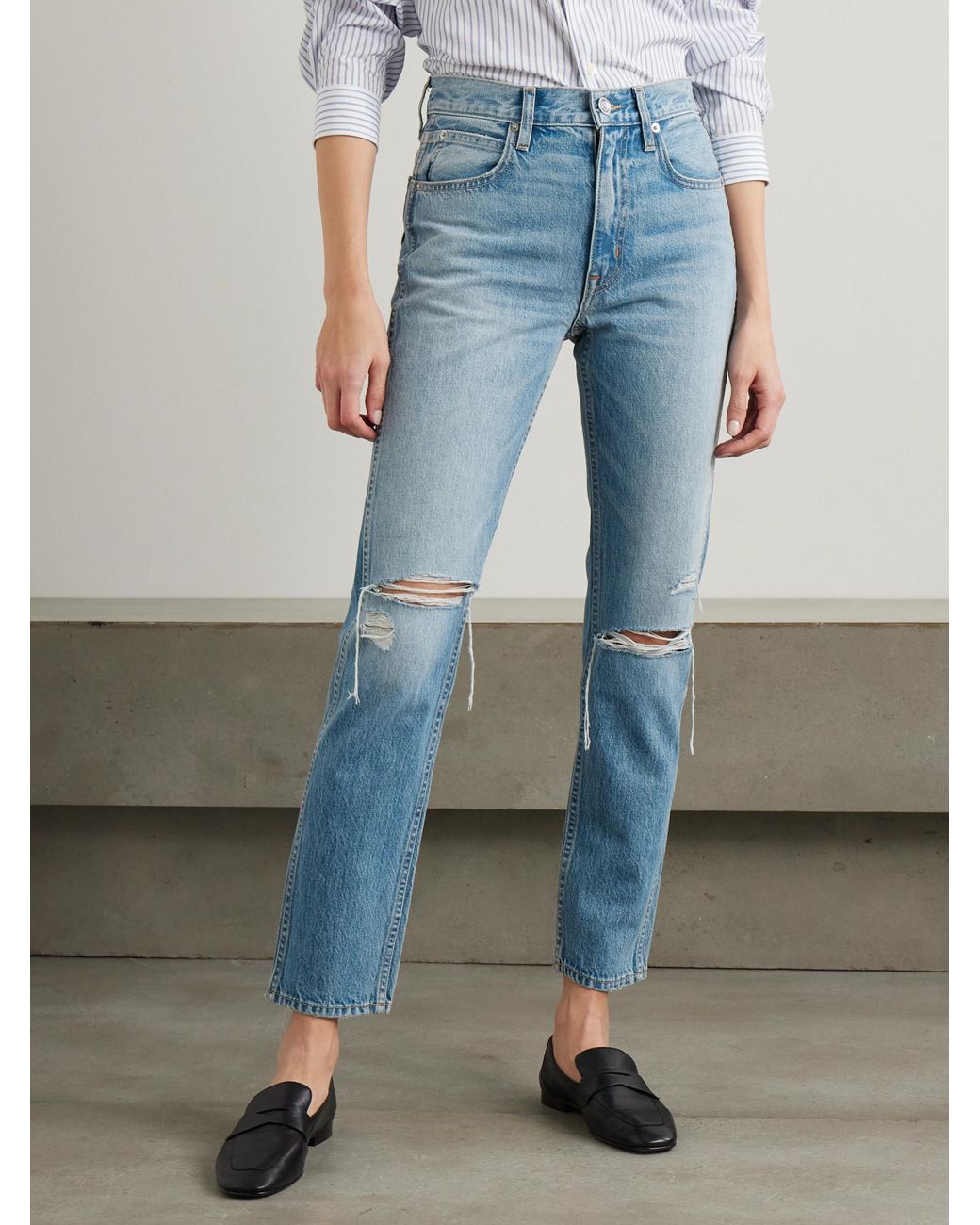 SLVRLAKE Denim Blue Fitted Jeans