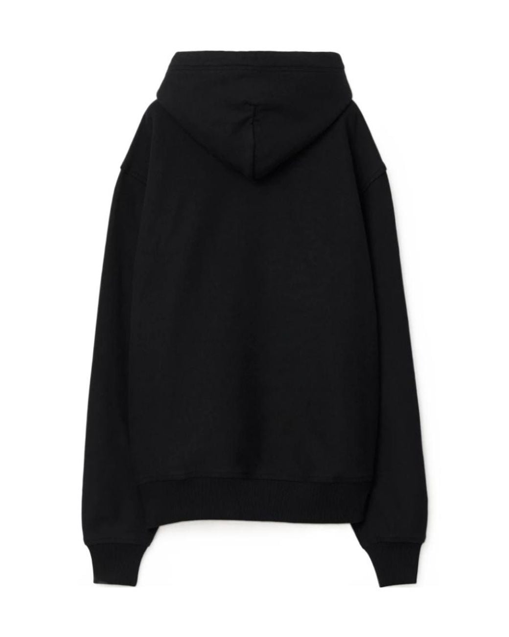 Burberry Black Kangaroo-Pouched Drawstring Hoodie for men