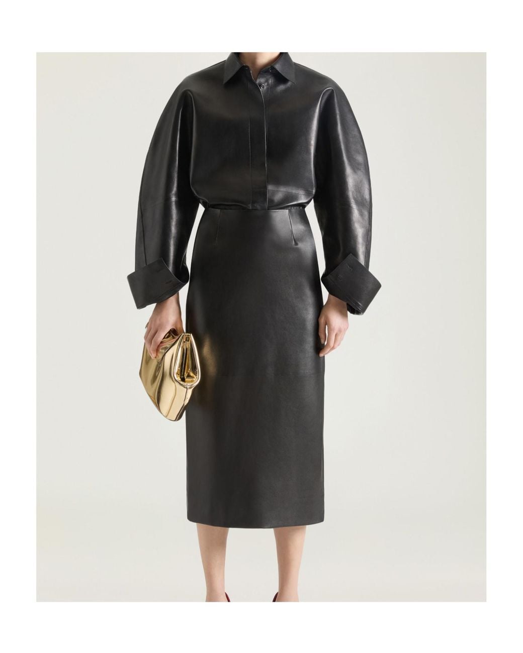Givenchy Black Coccon Collared Long-Sleeve Shirt