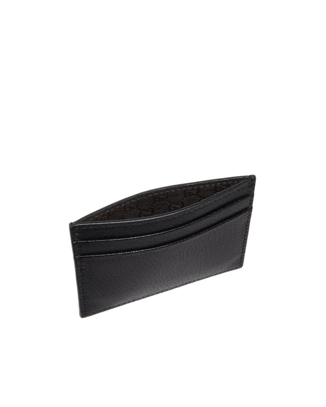 Gucci Black Card Case With Lettering