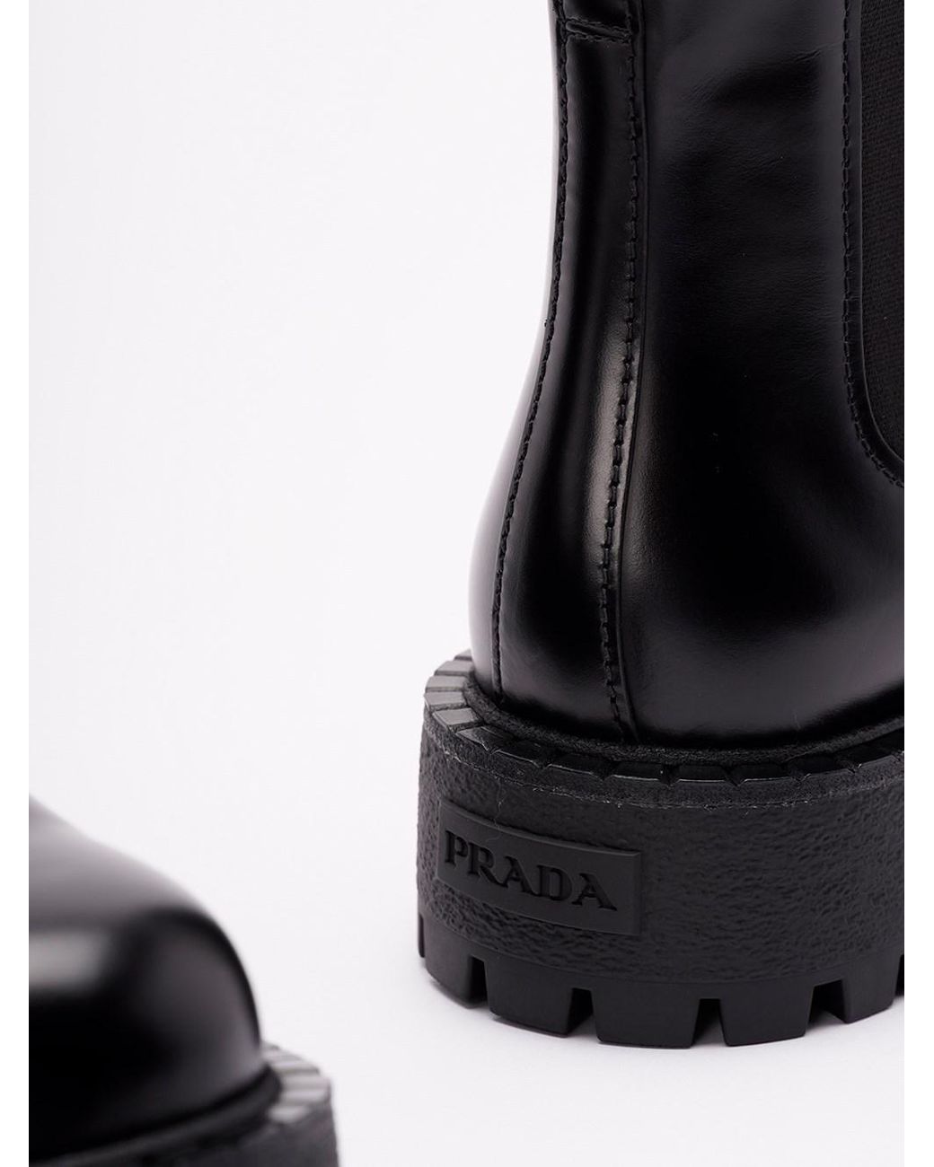 Prada Black Slip-On Ankle Boots for men