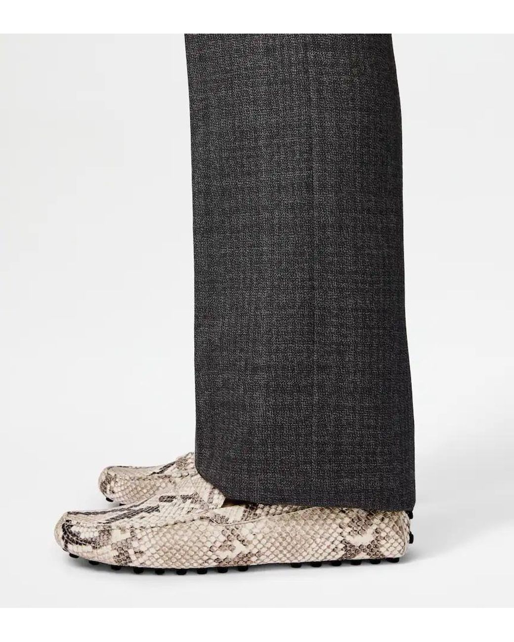 Tod's Natural Snakeskin-Effect Gommino Loafers