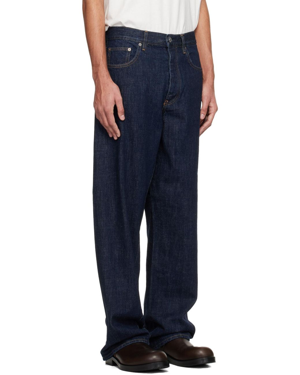 sunflower Blue Wide Twist Jeans for men