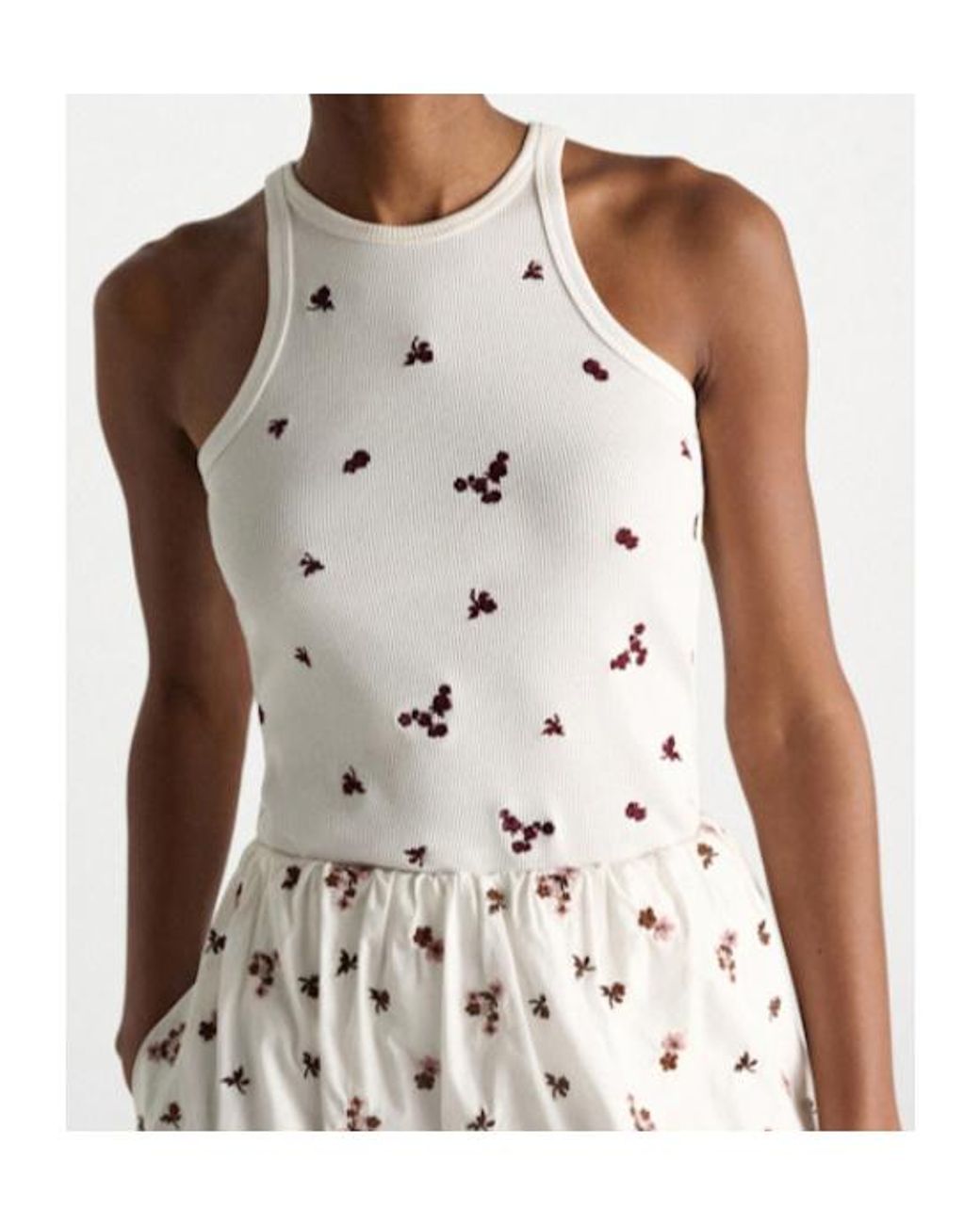 Dorothee Schumacher White Ribbed Seduction Top
