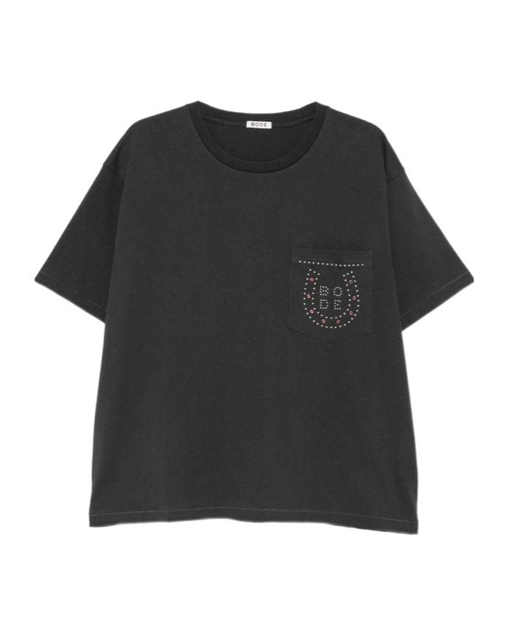 Bode Black Stud-Embellished T-Shirt for men