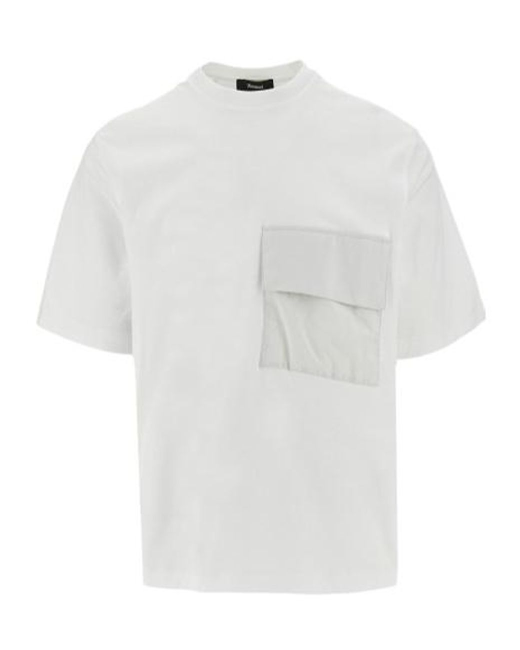 Herno White Laminar Patch Pocket T-Shirt for men