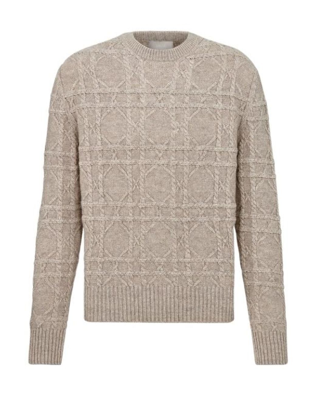 Dior Gray Homme Icons Cannage Jumper for men
