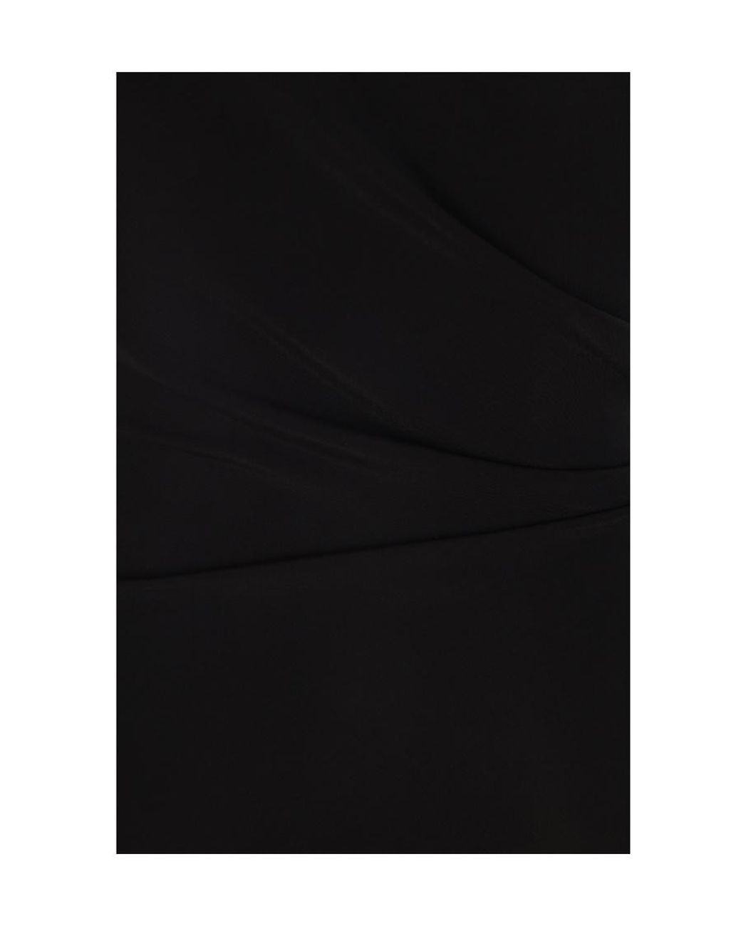 Off-White c/o Virgil Abloh Black Asymmetric Ruched Long-Sleeved Mini Dress