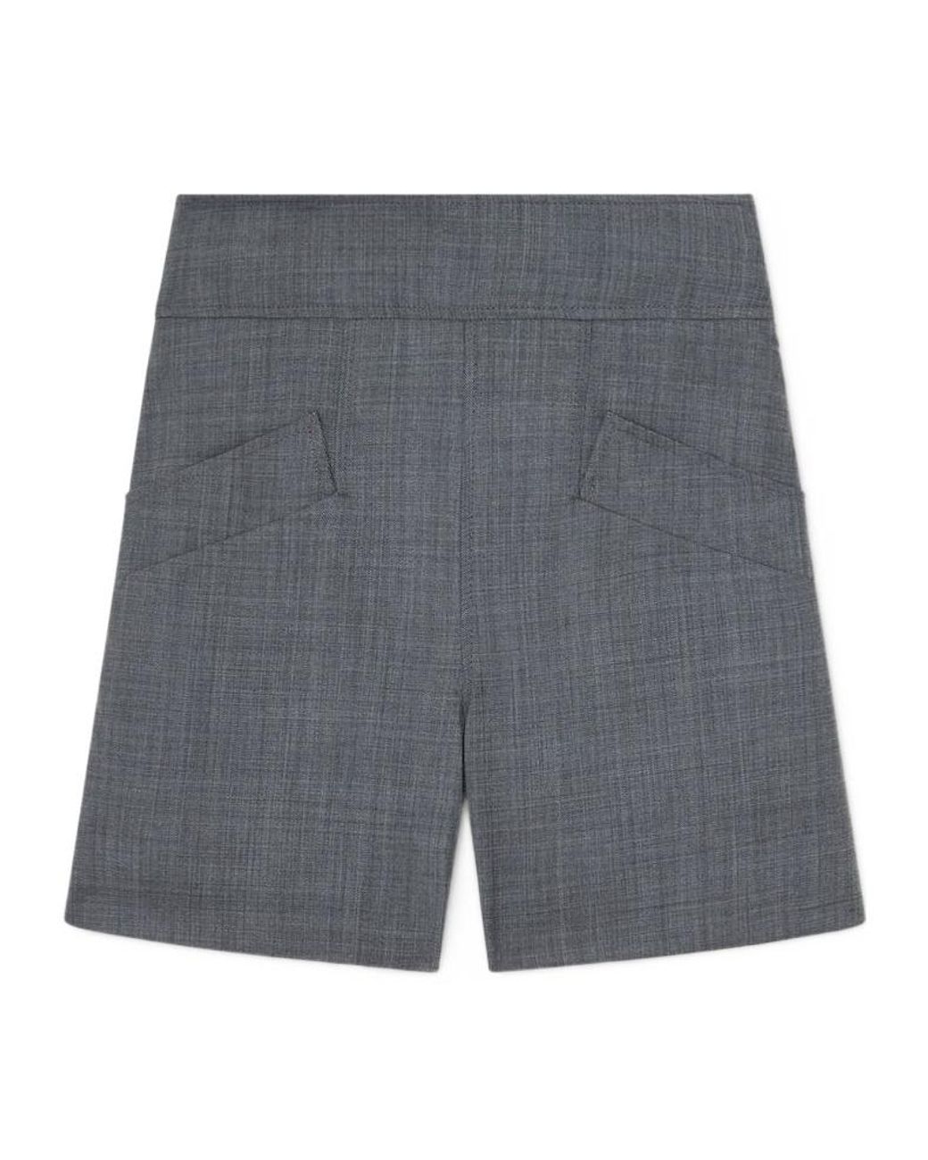 Ganni Gray Tailored Bermuda Shorts