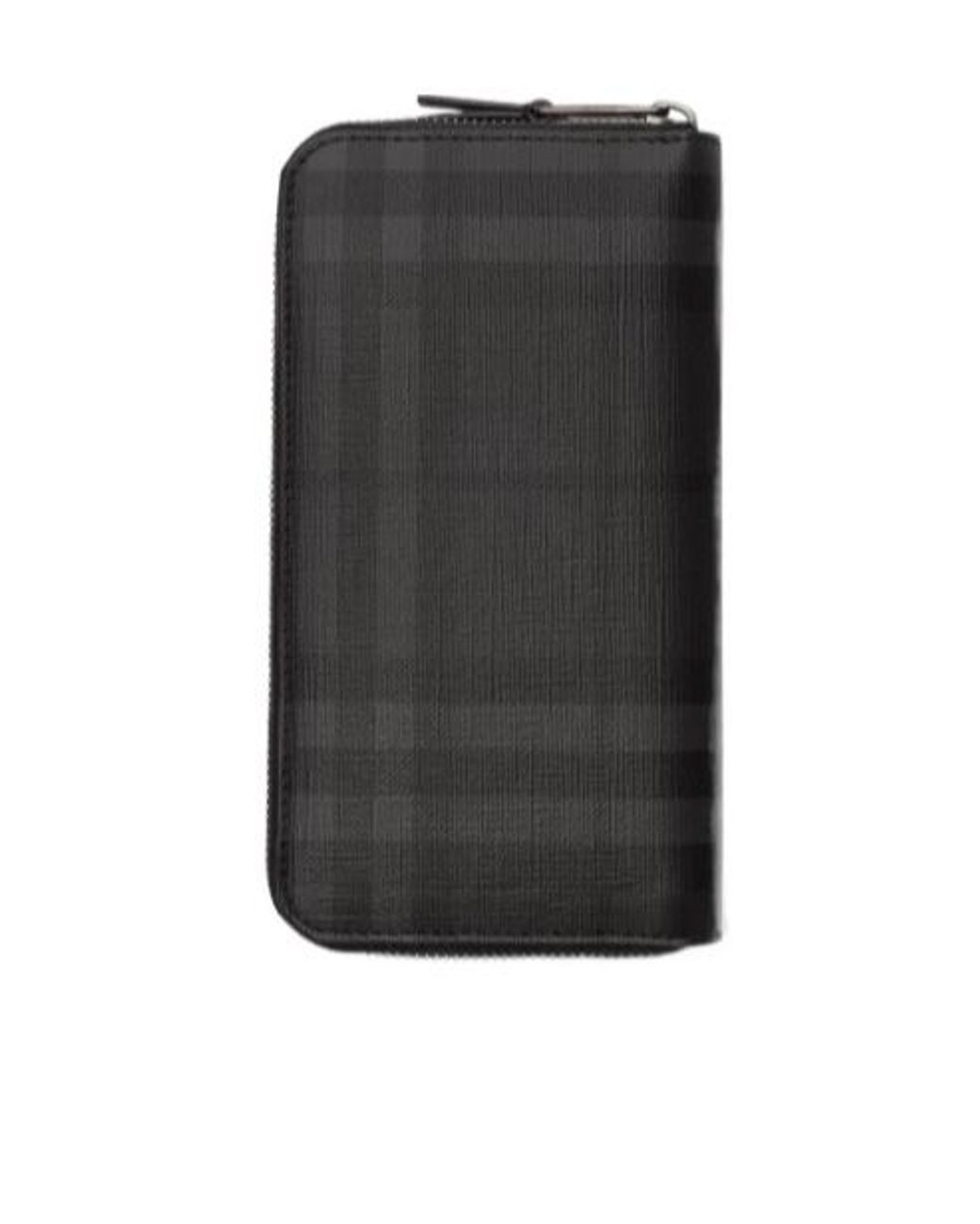 Burberry Zip-Around Check Wallet in Black for Men | Lyst UK