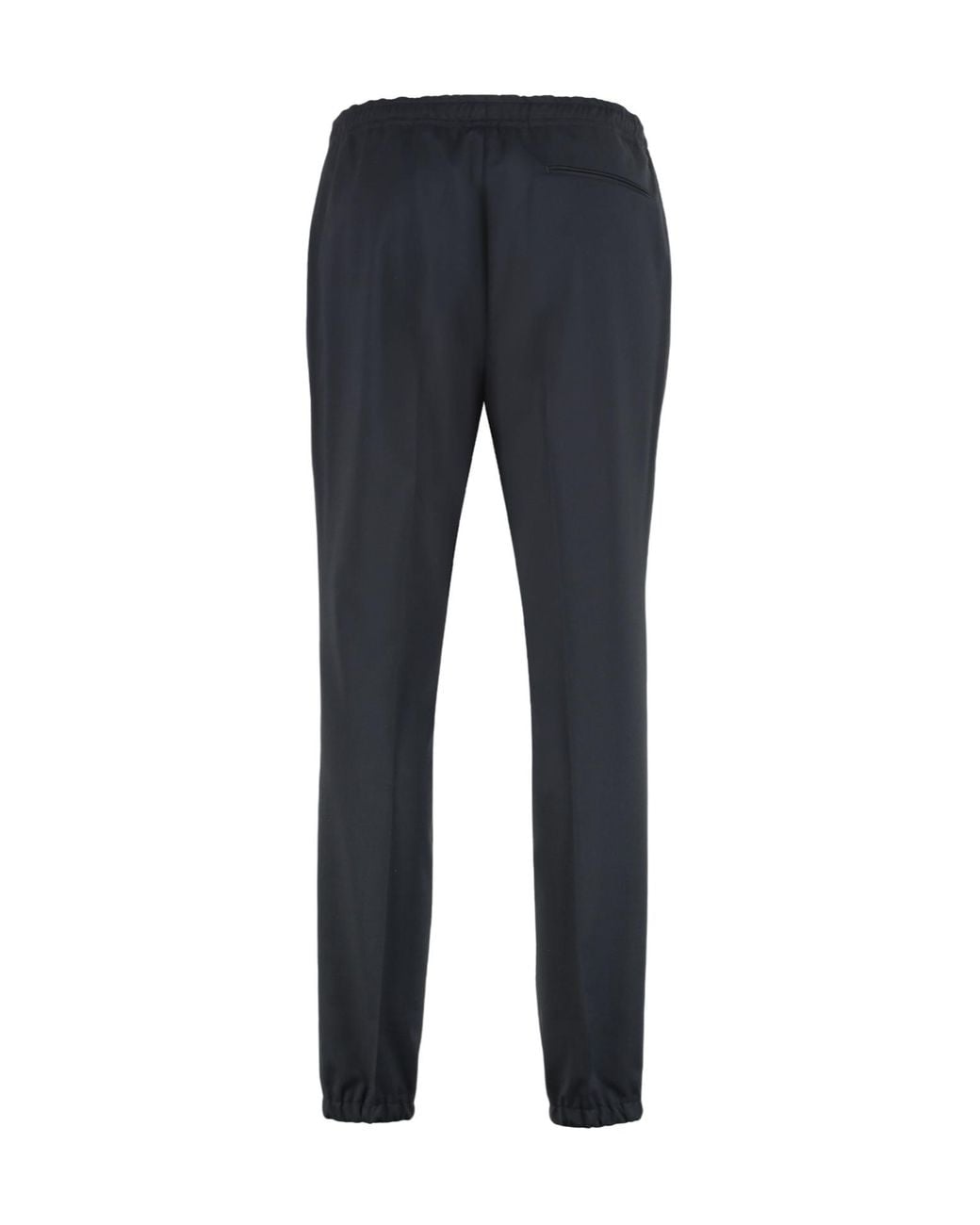 Zegna Blue Straight-Leg Tailored Trousers for men