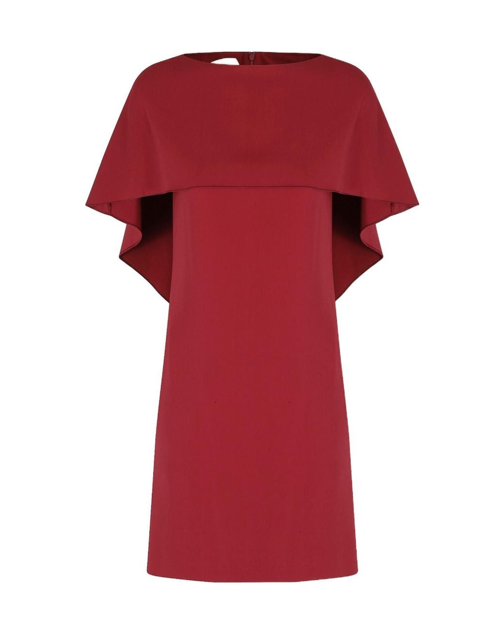 Alberta Ferretti Red Zipper-Front Dress