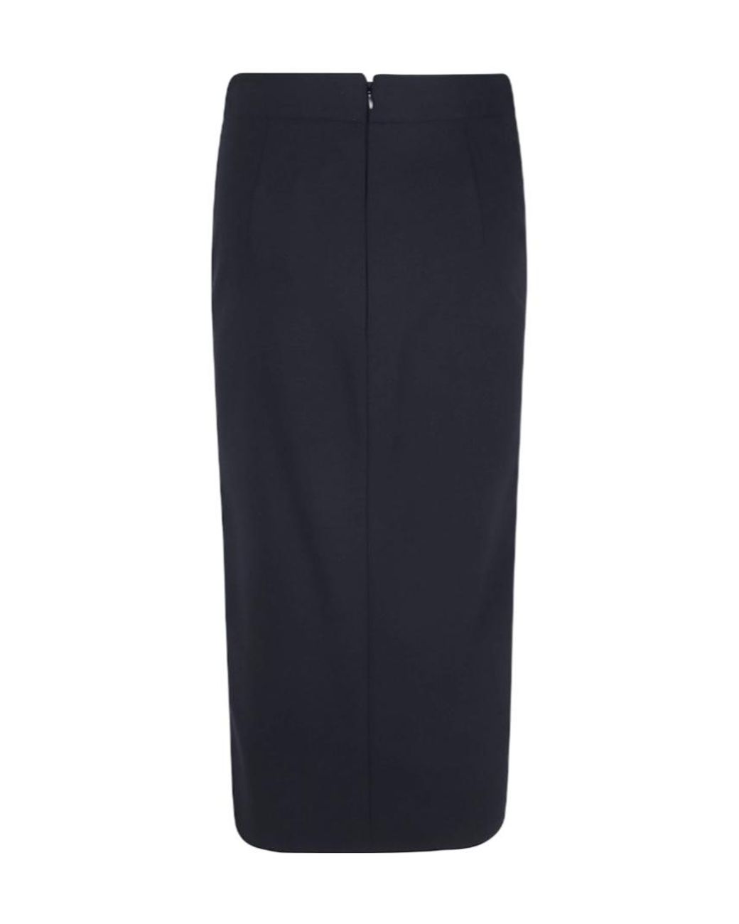 Emporio Armani Blue Buttoned Midi Skirt