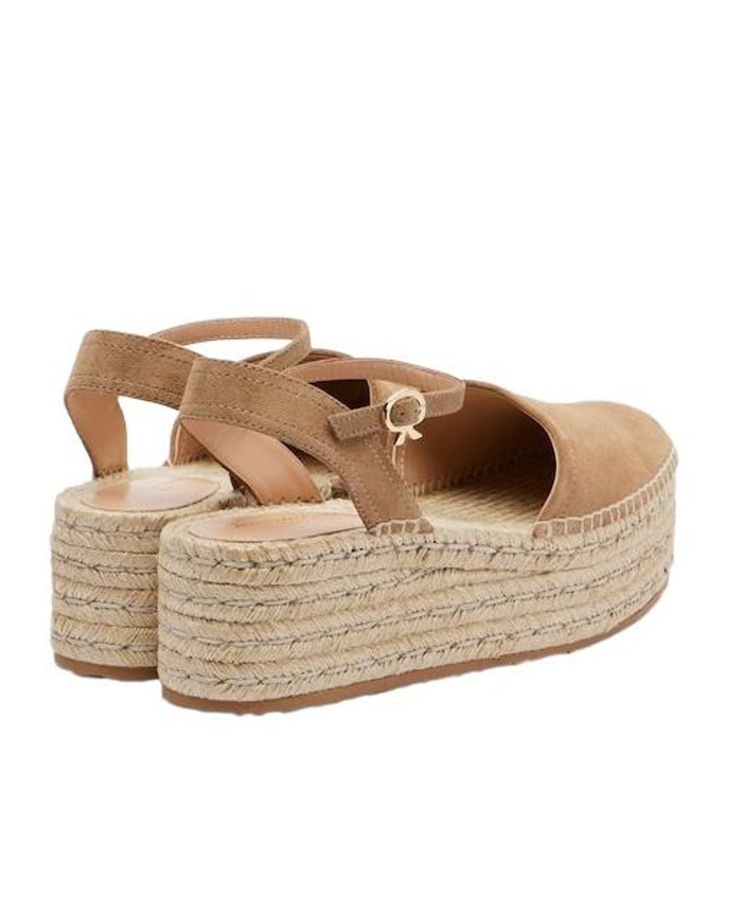 Gianvito Rossi Natural Solid Suede Espadrilles